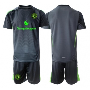 Billige Fotballdrakt Manchester United Keeper Replika Bortedraktsett Barn 2025-26 Kortermet (med bukser)